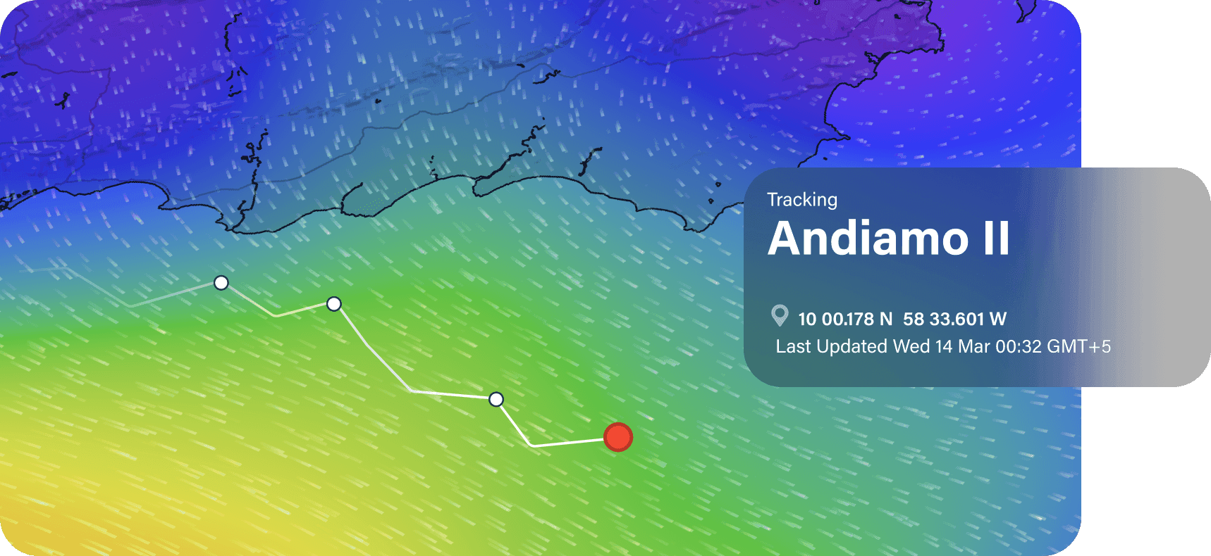 Share tracking and real-time weather.